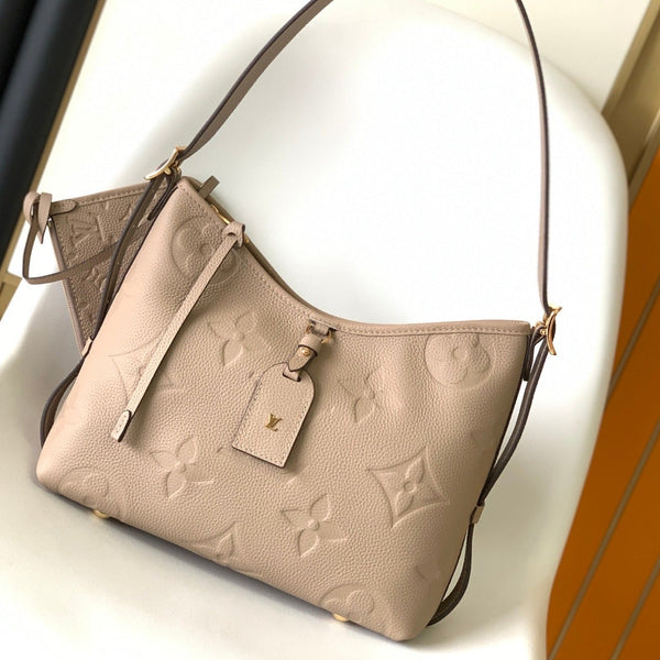 CARRYALL PM 29 BEIGE MONOGRAM GRAINED COWHIDE LEATHER