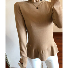 LV 25S CREW NECK RUFFLE PULLOVER 0084