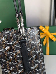 MONTMARTRE GM CASE 18 IN BLACK GOYARDINE CANVAS