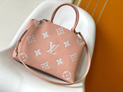 PETIT PALAIS PM MEDIUM SHOULDER BAG 29 IN PINK EMBOSSED COWHIDE GOLD-TONE HARDWARE