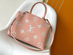 PETIT PALAIS PM MEDIUM SHOULDER BAG 29 IN PINK EMBOSSED COWHIDE GOLD-TONE HARDWARE
