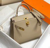 KELLY 28CM IN TRENCH EPSOM CALFSKIN GOLD HARDWARE