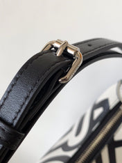 FENDIGRAPHY SMALL 29 IN WHITE MIX BLACK SMOOTH CALFSKIN SILVER HARDWARE