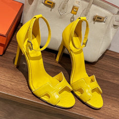 PREMIERE 115 SANDAL IN BRIGHT YELLOW CALFSKIN