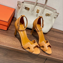 PREMIERE 105 SANDAL IN PEANUT BROWN CALFSKIN
