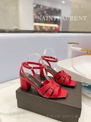 SL TRIBUTE SANDAL RED CALFSKIN