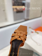 SL TRIBUTE SLIPPERS COPPER CALFSKIN