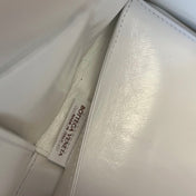 SMALL ARCO TOTE 30 IN WHITE SOFT LAMBSKIN