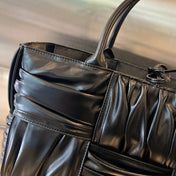 SMALL ARCO TOTE 30 IN BLACK SOFT LAMBSKIN