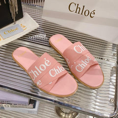 WOODY SLIPPER IN ROSE PINK CANVAS