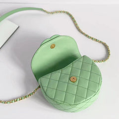 CC Mini Messenger 19cm Light Green Caviar