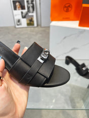 Gigi 50 Sandal Black Calfskin