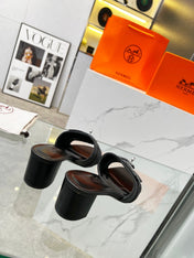 Gigi 50 Sandal Black Calfskin