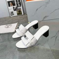 Gigi 50 Sandal White Calfskin