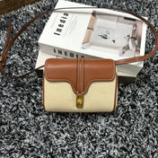CLASSIC MINI 18 WHITE BROWN CALFSKIN