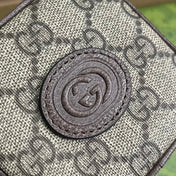 GG SUPERMINI 3 BOX BAG IN BEIGE CANVAS