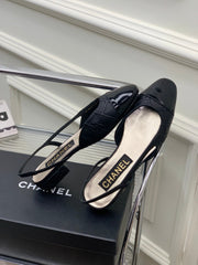 SLINGBACKS 20 BLACK CALFSKIN