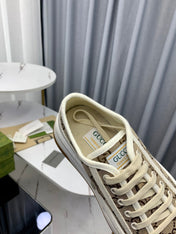 GG SNEAKER FLATFORM LIGHT BROWN CANVAS