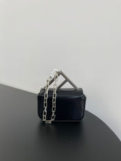 FENDI MINI FIRST SIGHT 13 BAG IN BLACK CALFSKIN WITH SILVER HARDWARE