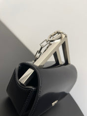 FENDI MINI FIRST SIGHT 13 BAG IN BLACK CALFSKIN WITH SILVER HARDWARE