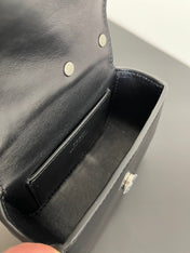 FENDI MINI FIRST SIGHT 13 BAG IN BLACK CALFSKIN WITH SILVER HARDWARE