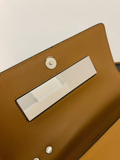 FENDI MINI FIRST SIGHT 23 BAG IN COPPER BROWN CALFSKIN WITH SILVER HARDWARE