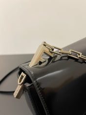 FENDI MINI FIRST SIGHT 23 BAG IN BLACK CALFSKIN WITH SILVER HARDWARE