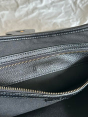 APHRODITE LARGE 47 SHOULDER BAG IN BLACK CALFSKIN
