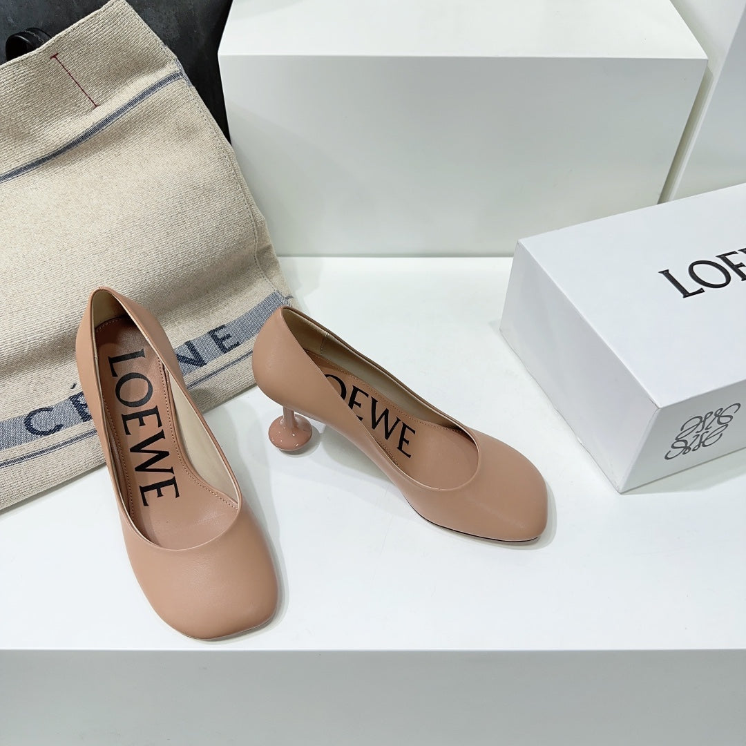 LW TOY PUMP 95 TAN CALFSKIN