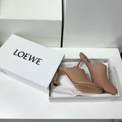 LW TOY MULE 95 TAN CALFSKIN