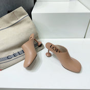 LW TOY MULE 95 TAN CALFSKIN