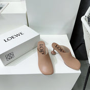 LW TOY MULE 95 TAN CALFSKIN