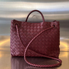 MEDIUM ANDIAMO 32 IN BURGUNDY LAMBSKIN