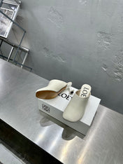 LW TOY MULE 55 WHITE CALFSKIN