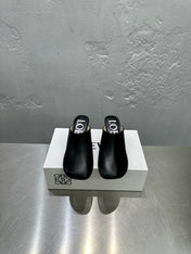 LW TOY MULE 55 BLACK CALFSKIN