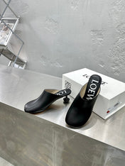 LW TOY MULE 55 BLACK CALFSKIN