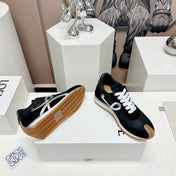 FLOW RUNNER SNEAKER IN BLACK SUEDE AND SHEEPSKIN