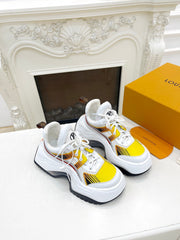 LV ARCHLIGHT 2.0 PLATFORM SNEAKER IN WHITE MIX YELLOW MIX OF MATERIALS