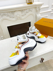 LV ARCHLIGHT 2.0 PLATFORM SNEAKER IN WHITE MIX YELLOW MIX OF MATERIALS