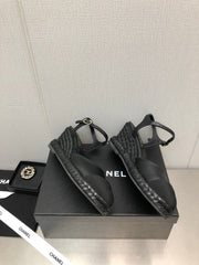 MARY JANE WEDGE BLACK LAMBSKIN