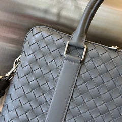 SLIM INTRECCIATO BRIEFCASE 36 GREY CALFSKIN