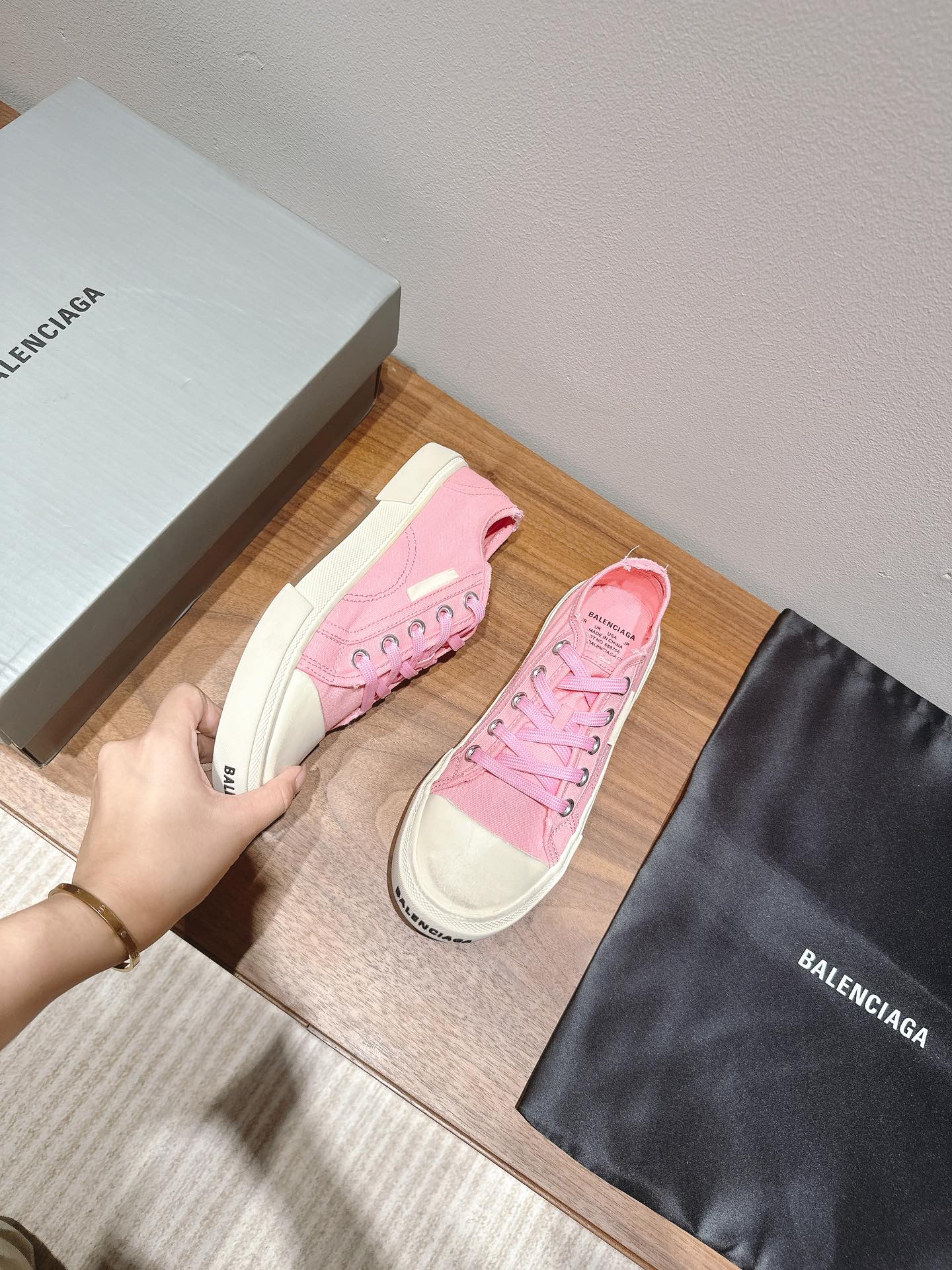 BALENCIAGA 25S SNEAKER IN PINK CANVAS