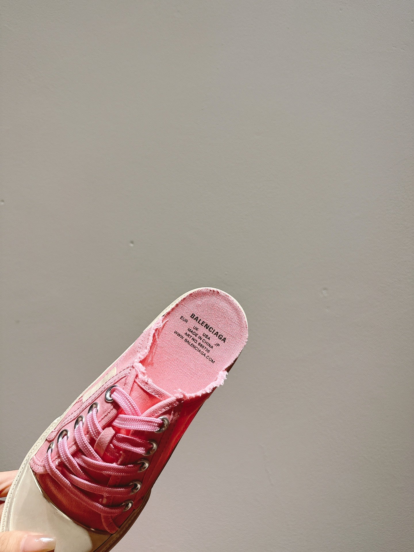 BALENCIAGA 25S SPORT CLOGS IN PINK CANVAS