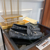 LV GLORIA FLAT LOAFER CLASSIC MONOGRAM BLACK