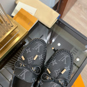 LV GLORIA FLAT LOAFER CLASSIC MONOGRAM BLACK