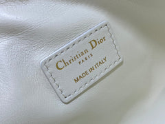 TRAVEL NOMAD POUCH 22 IN WHITE MACROCANNAGE LAMBSKIN GOLD HARDWARE