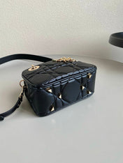 MINI LADY 19 BAG IN BLACK LAMBSKIN