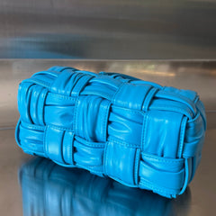 SMALL BRICK CASSETTE 23 IN SKY BLUE SOFT LAMBSKIN