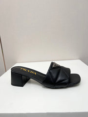 PRA EMBROIDERED SANDALS 45 BLACK LAMBSKIN