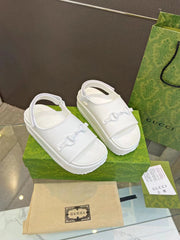 HORSEBIT FLATFORM SANDAL 5 CM IN WHITE IMPORTED TPU